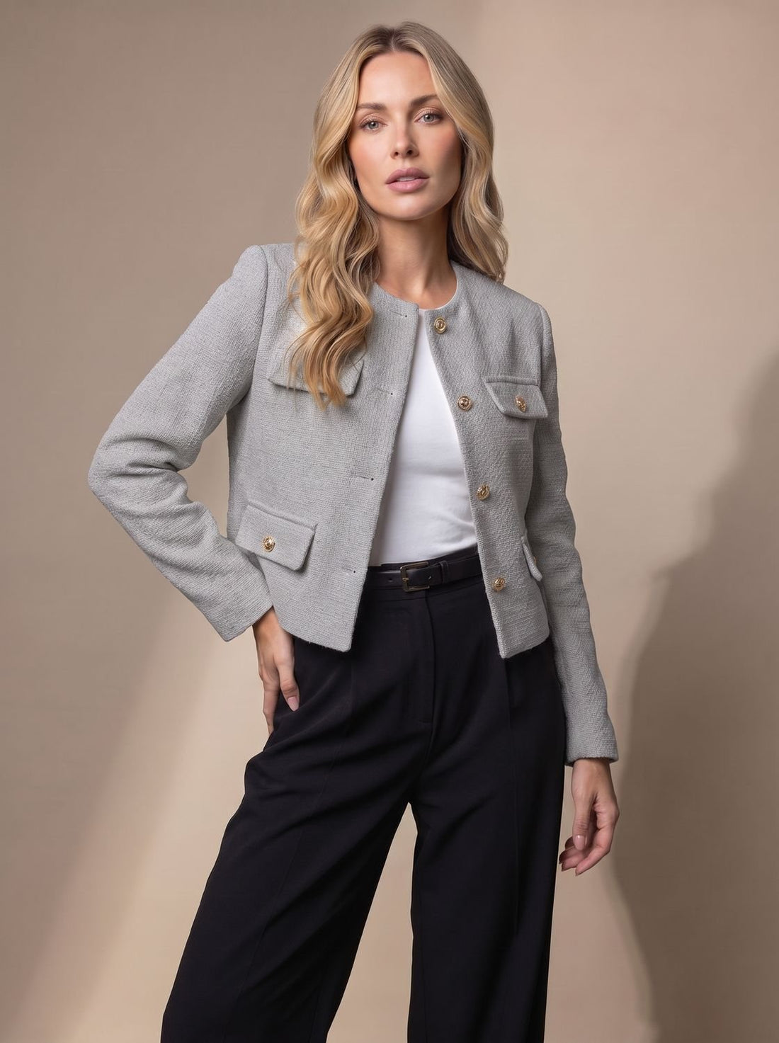 Rosamund Cropped Tweed Jacket 11