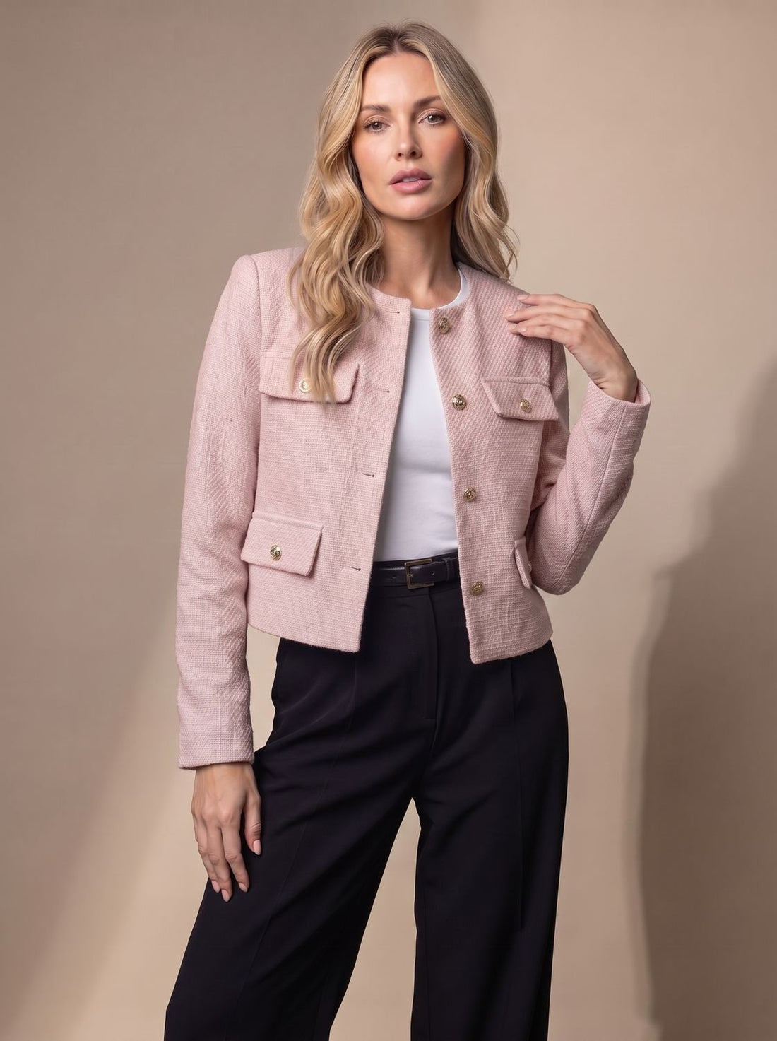 Rosamund Cropped Tweed Jacket 12