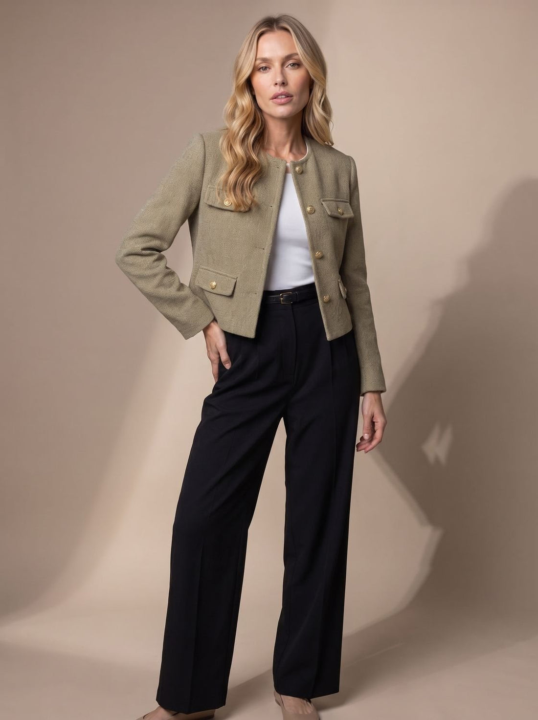 Rosamund Cropped Tweed Jacket 13