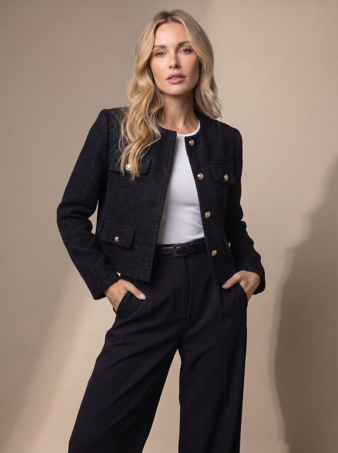 Rosamund Cropped Tweed Jacket 4