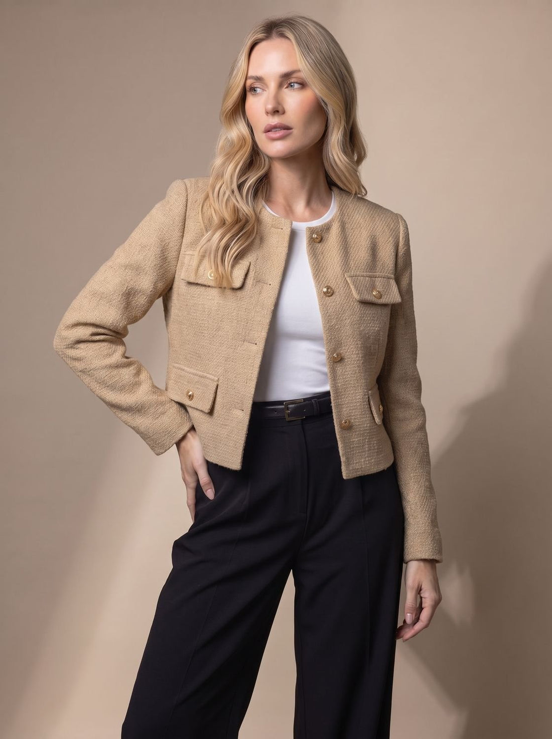 Rosamund Cropped Tweed Jacket 6
