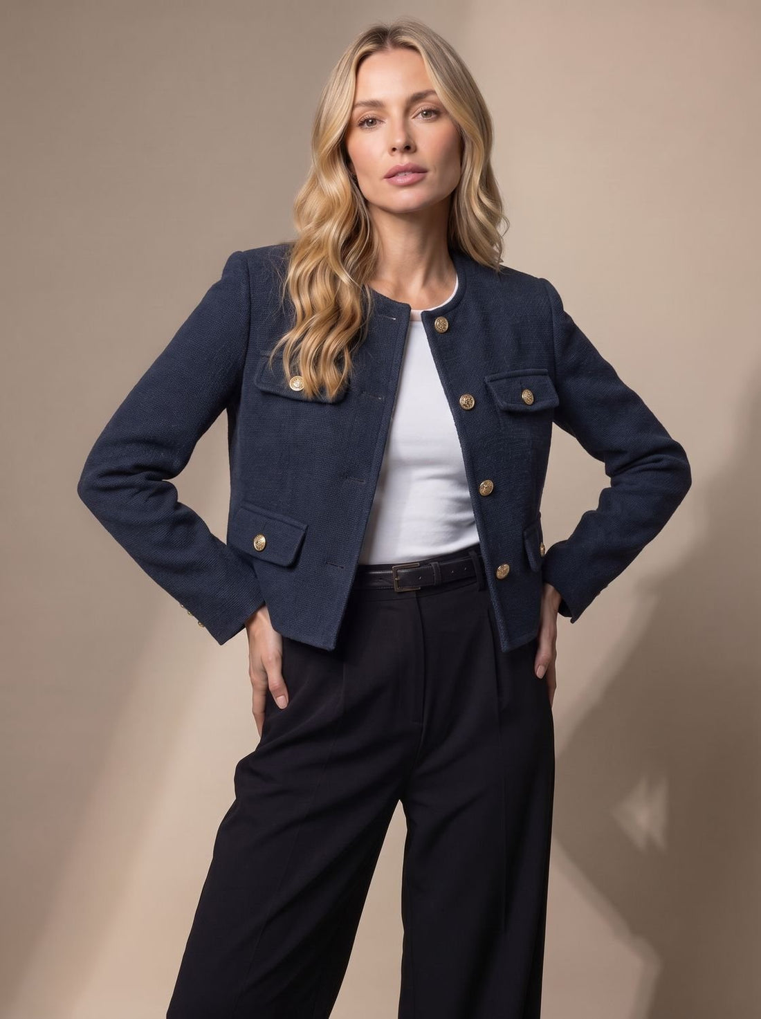 Rosamund Cropped Tweed Jacket 7