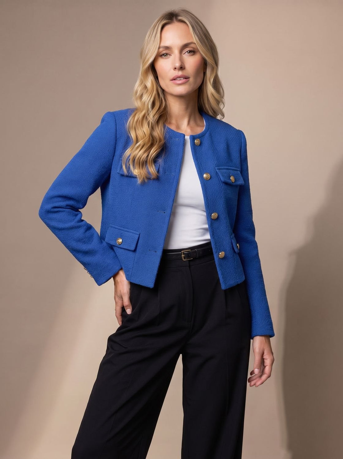 Rosamund Cropped Tweed Jacket 9