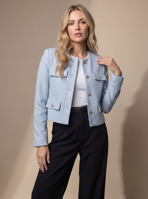 Rosamund Cropped Tweed Jacket 1