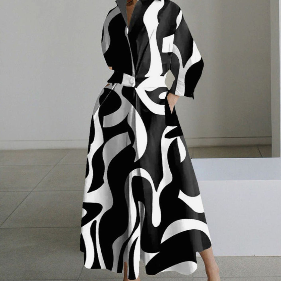 Viveka Collared Maxi Shirt Dress 10