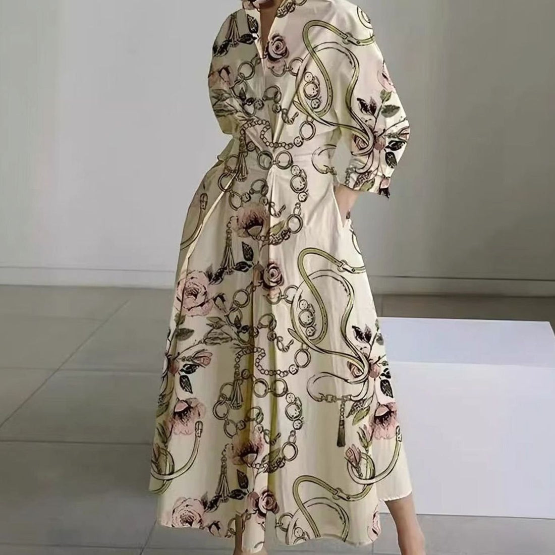 Viveka Collared Maxi Shirt Dress 13