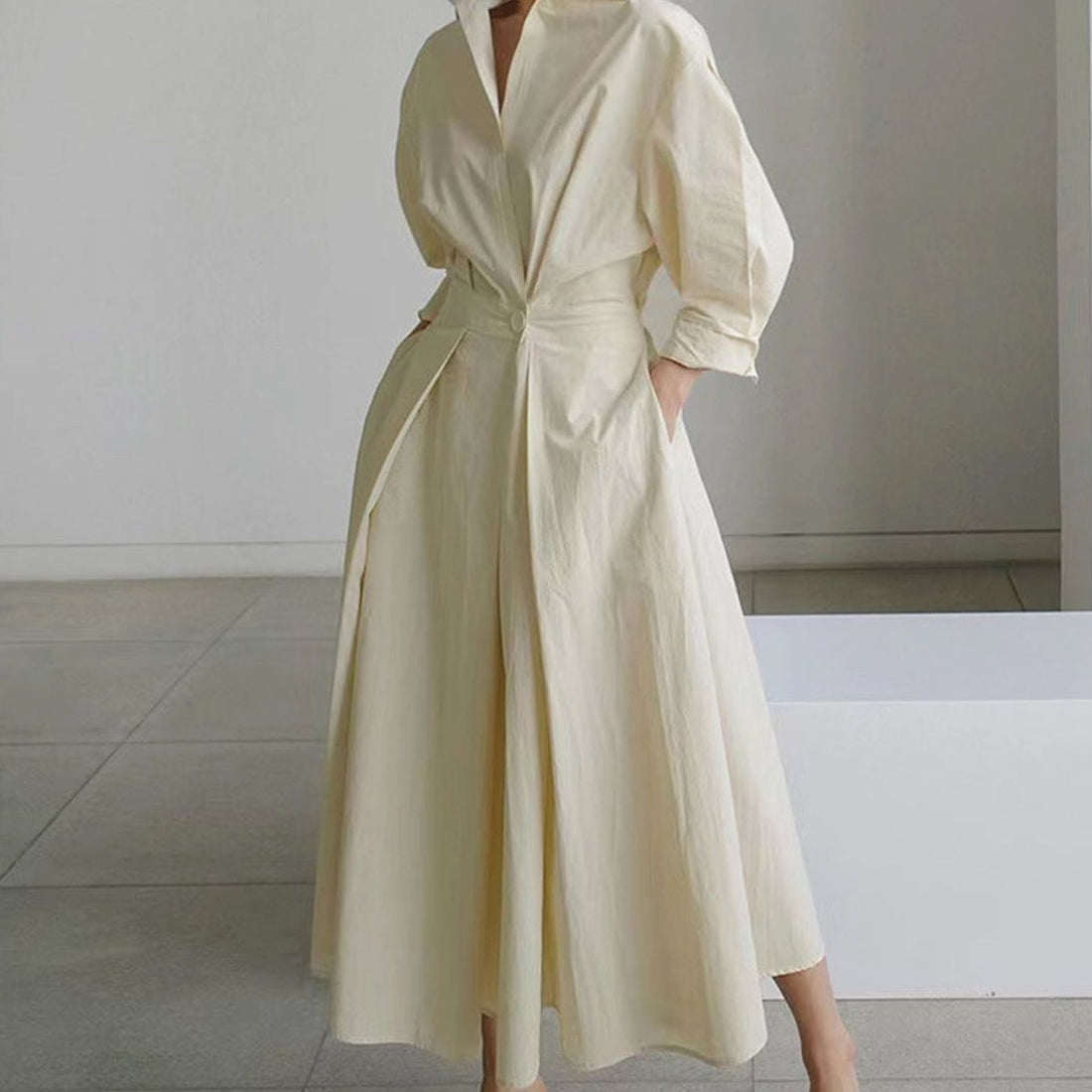Viveka Collared Maxi Shirt Dress 15