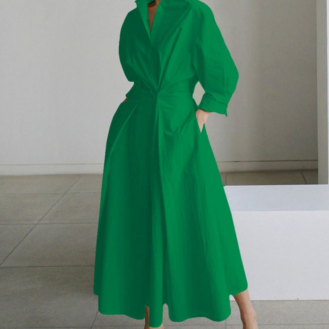Viveka Collared Maxi Shirt Dress 3