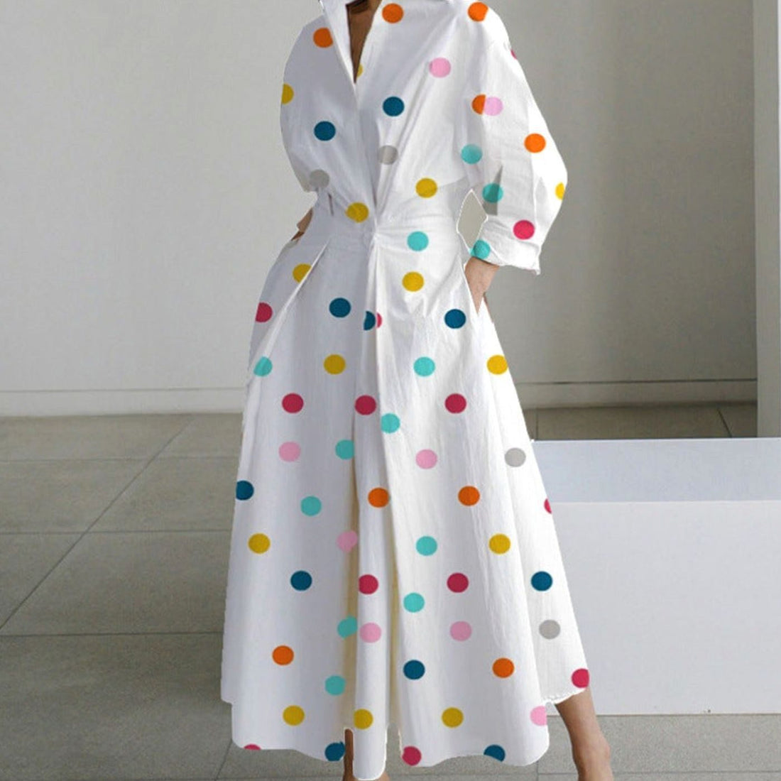 Viveka Collared Maxi Shirt Dress 4