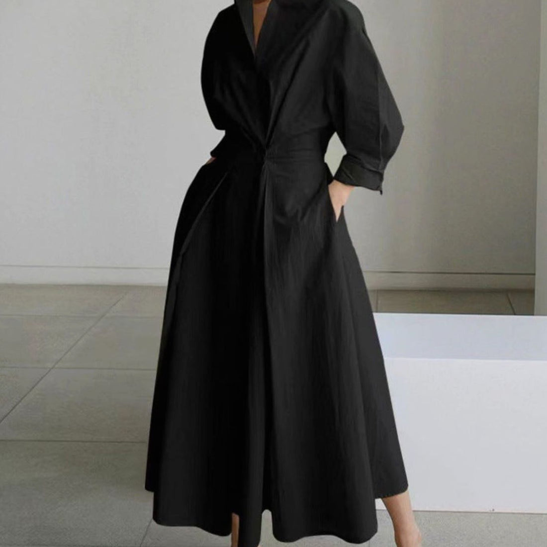 Viveka Collared Maxi Shirt Dress 9