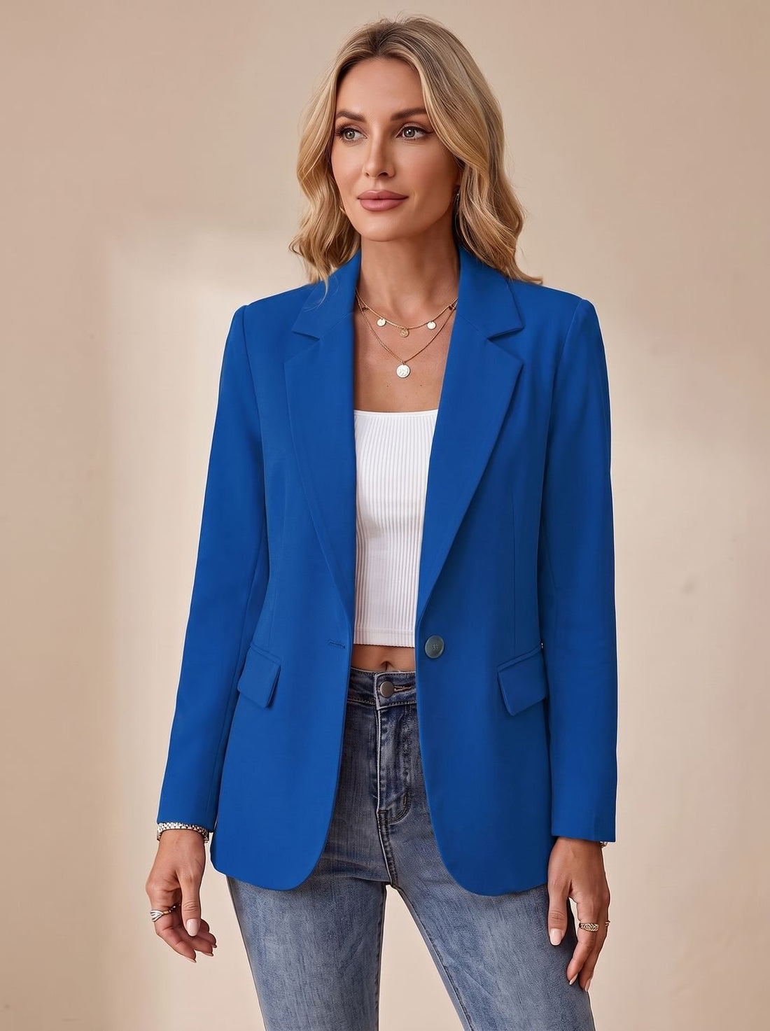 Zinnia Single-Button Blazer 3