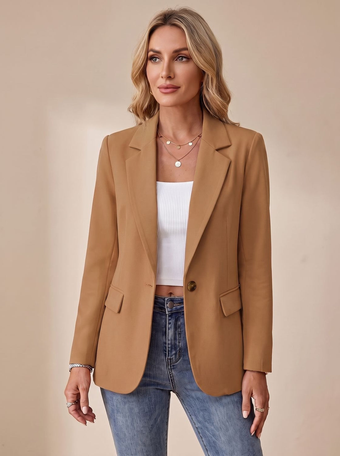 Zinnia Single-Button Blazer 4