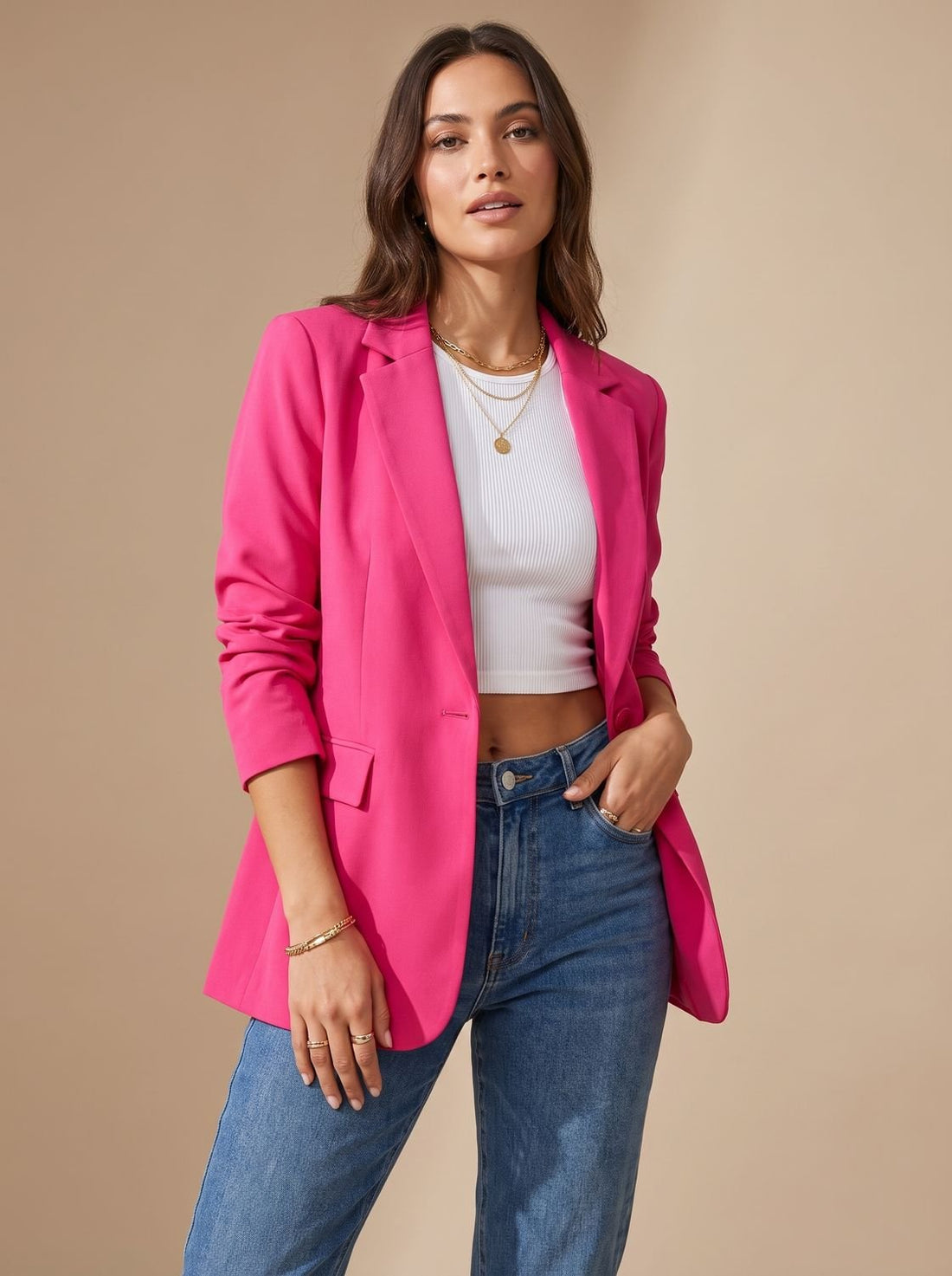 Zinnia Single-Button Blazer 6