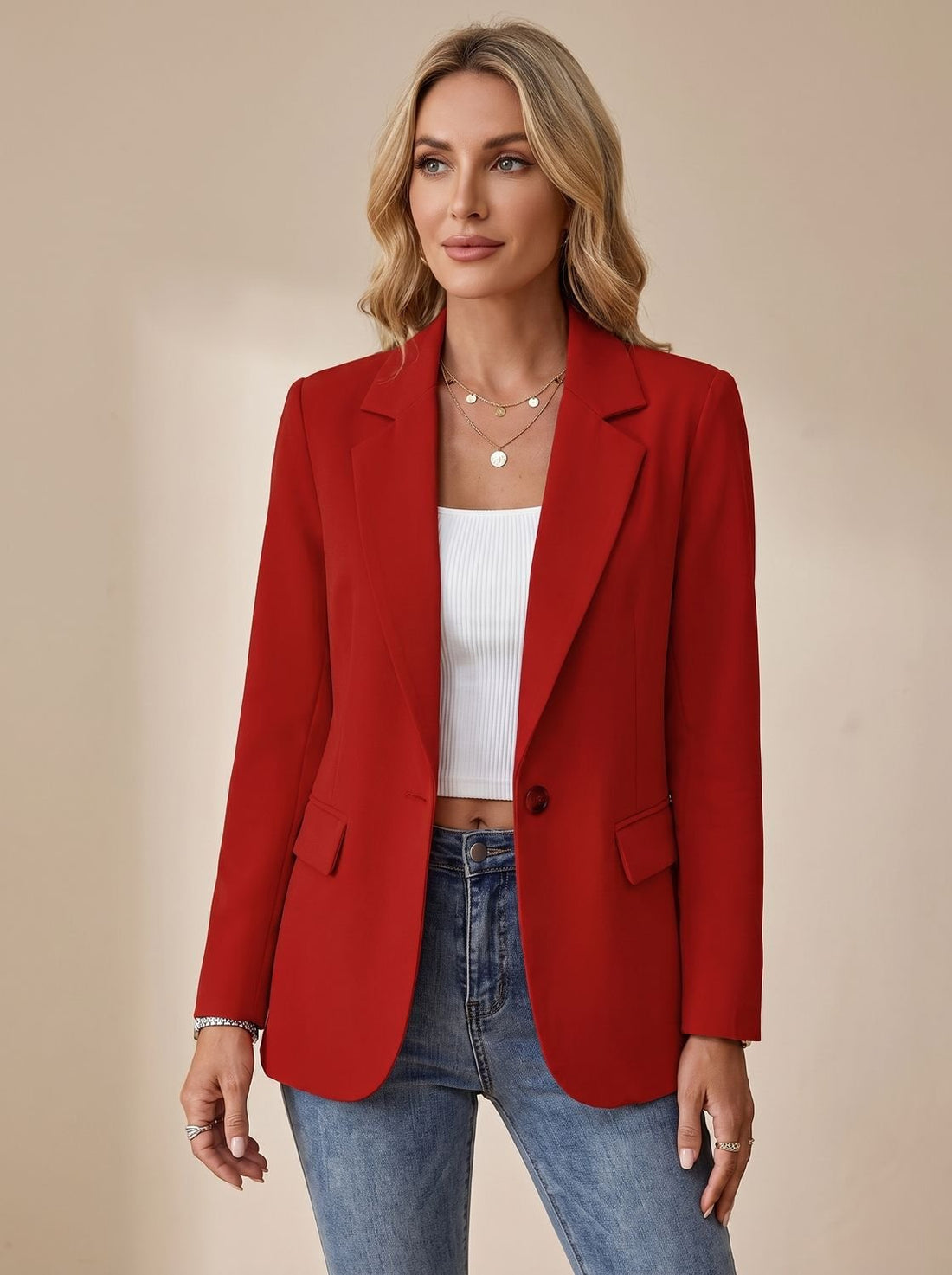 Zinnia Single-Button Blazer 1